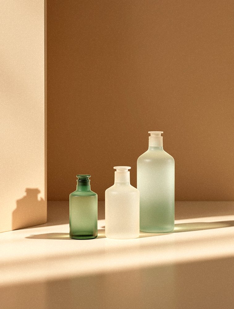 The Perennial range of frosted-glass bottles